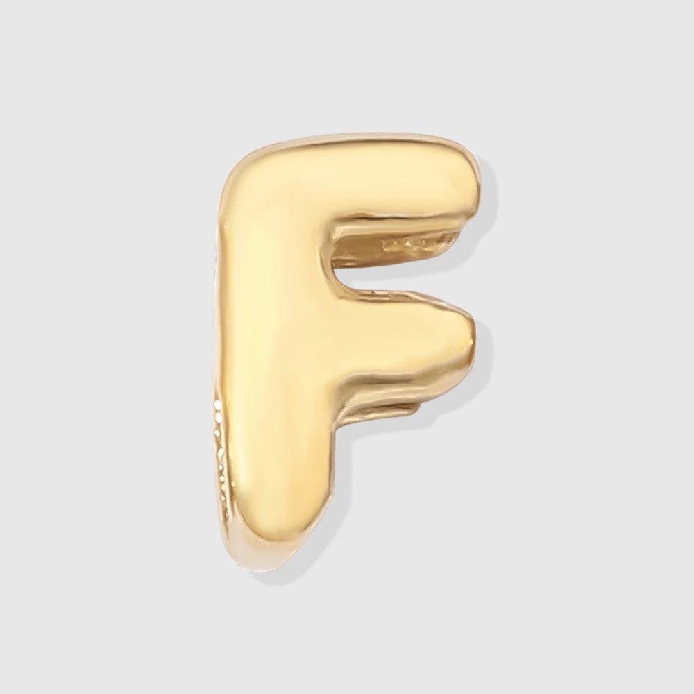 Bubble Buchstaben Anhänger F Gold - Fascina