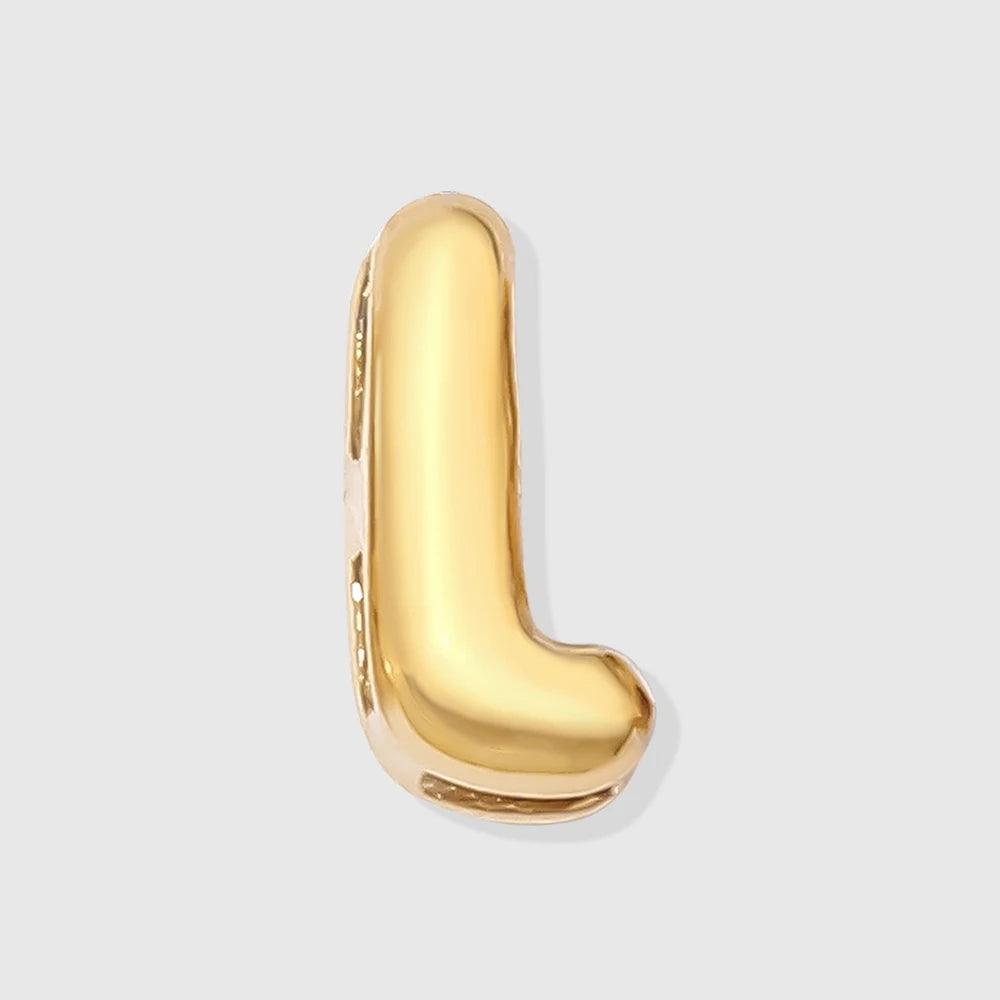 Bubble Buchstaben Anhänger L Gold - Fascina