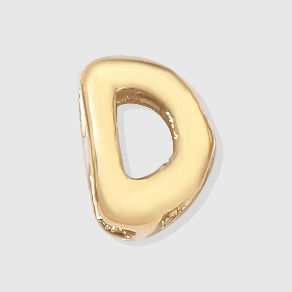 Bubble Buchstaben Anhänger D Gold - Fascina