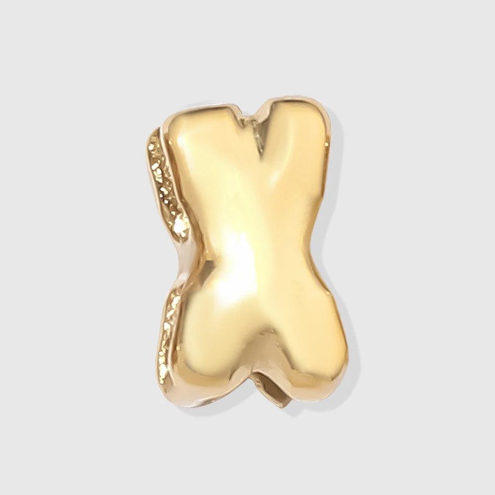 Bubble Buchstaben Anhänger X Gold - Fascina