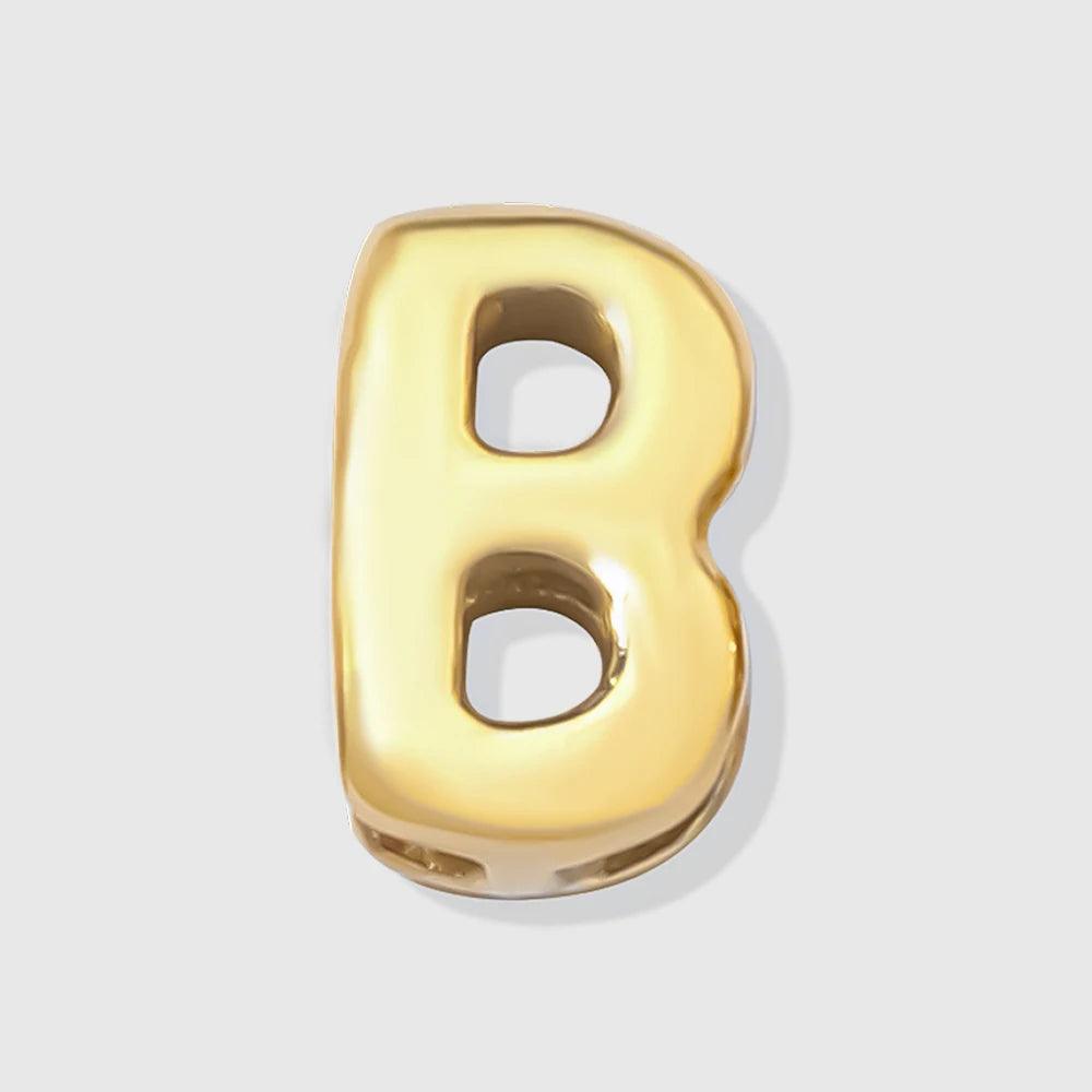 Bubble Buchstaben Anhänger B Gold - Fascina