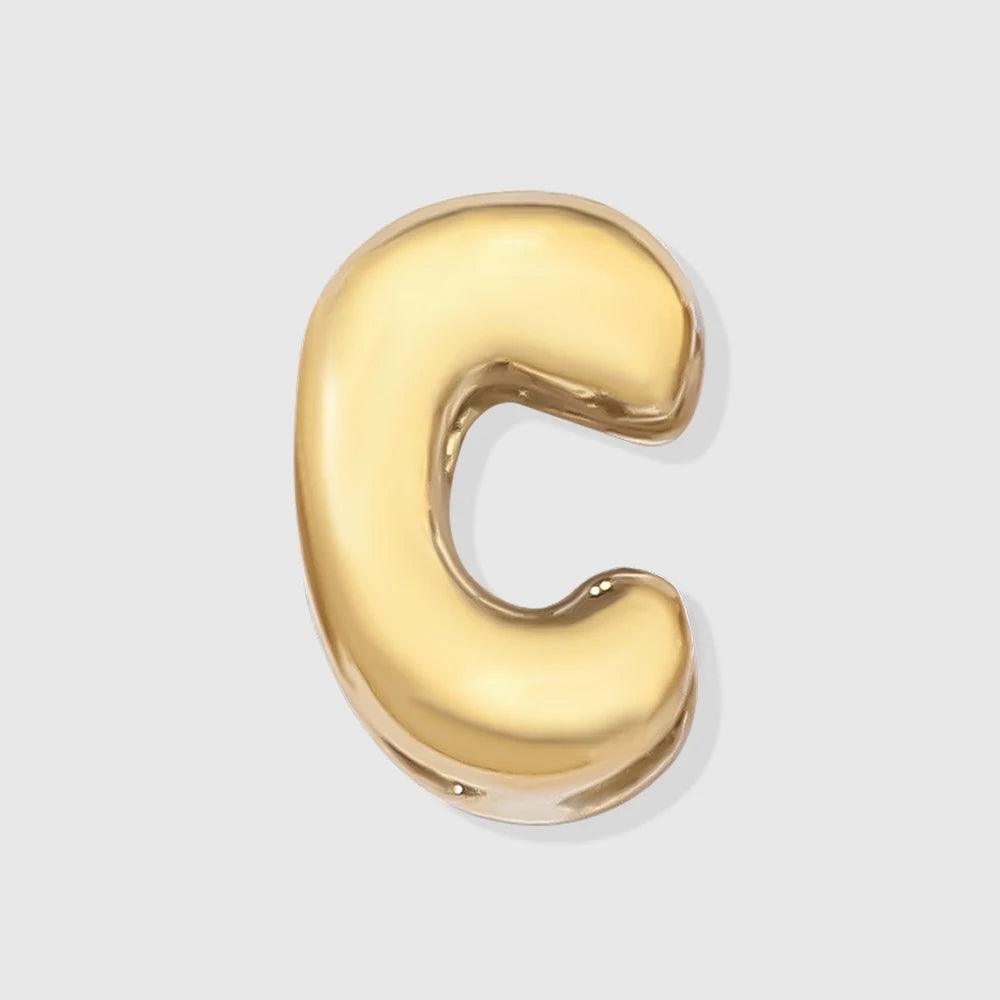 Bubble Buchstaben Anhänger C Gold - Fascina
