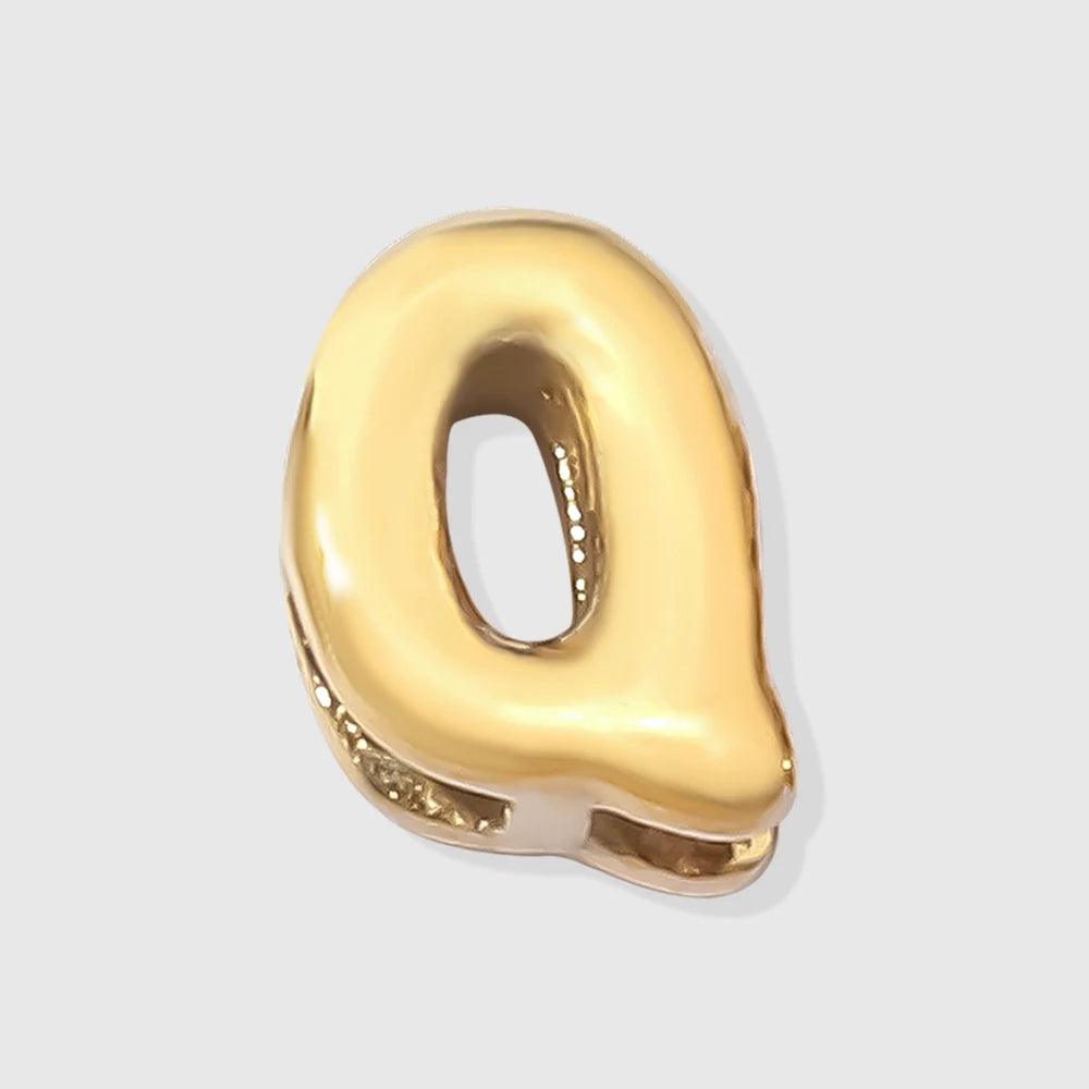 Bubble Buchstaben Anhänger Q Gold - Fascina