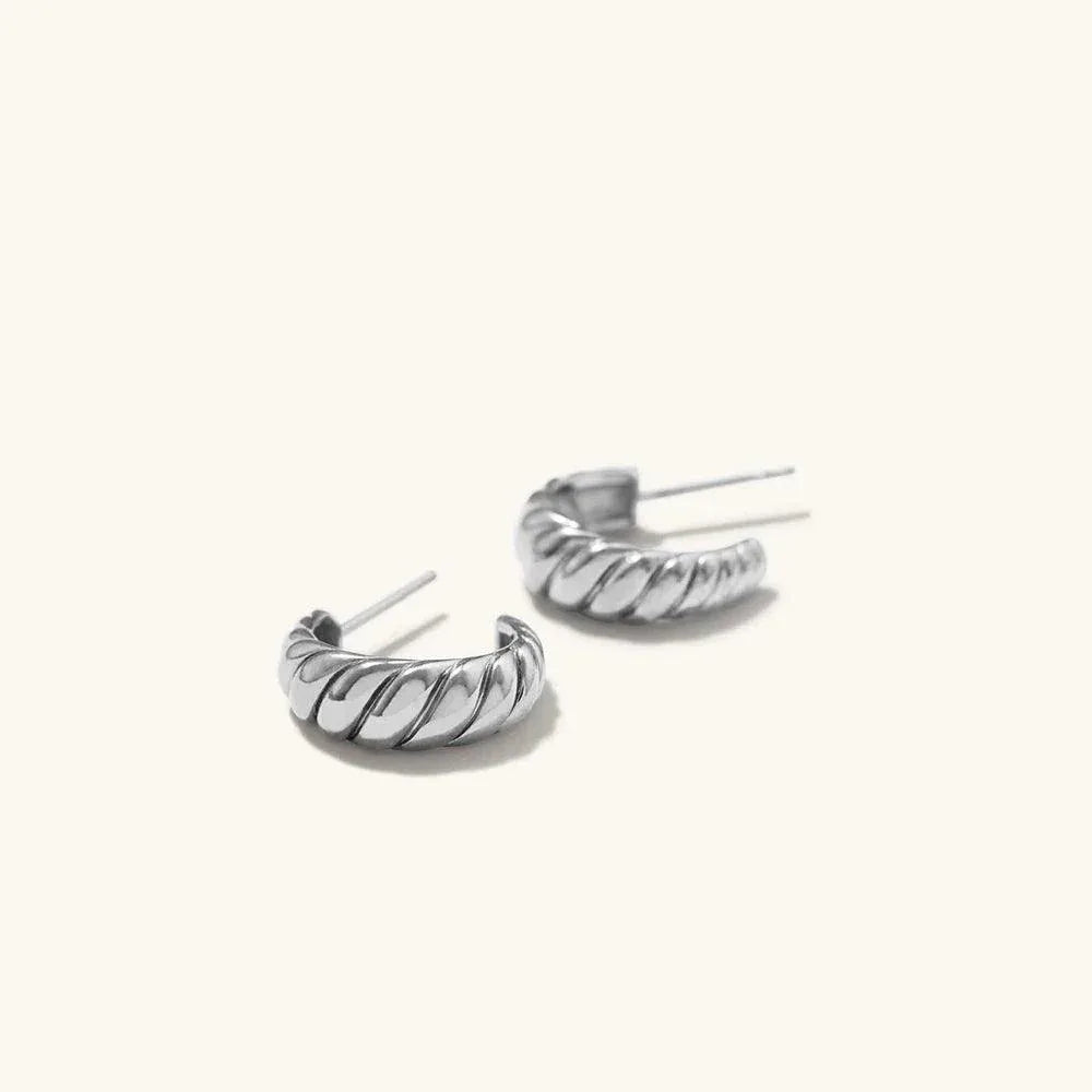 Croissant Ohrringe Silber - Fascina