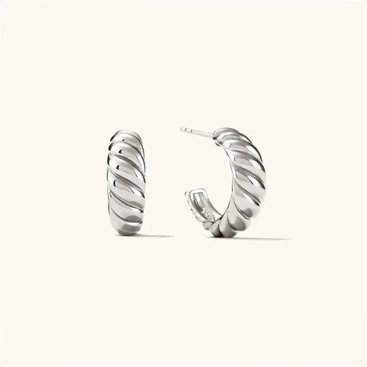 Croissant Ohrringe Silber - Fascina