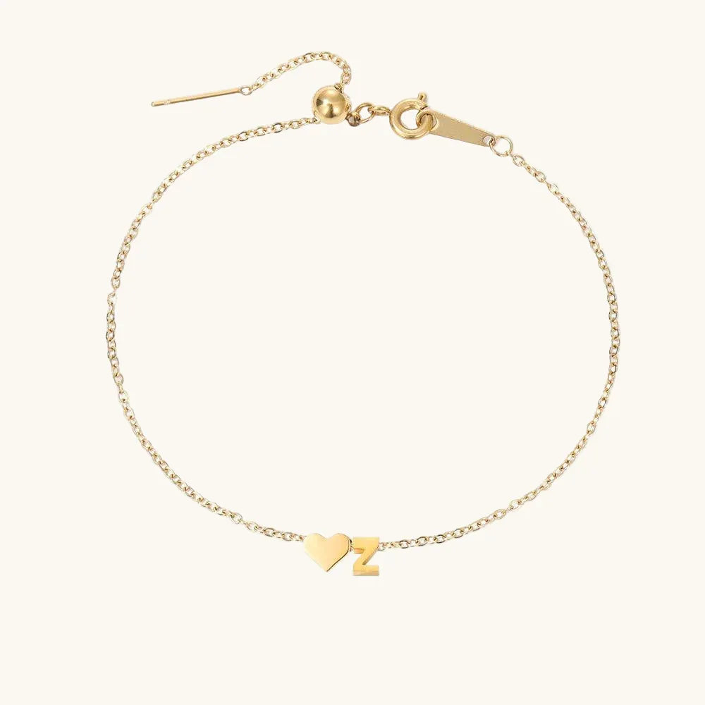 Initial Love Armband Herz + Buchstabe Z - Fascina