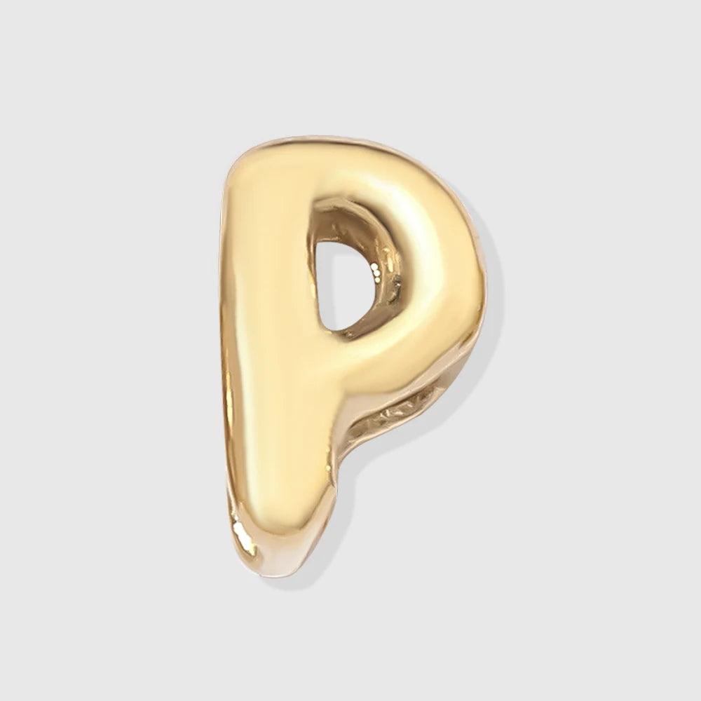 Bubble Buchstaben Anhänger P Gold - Fascina