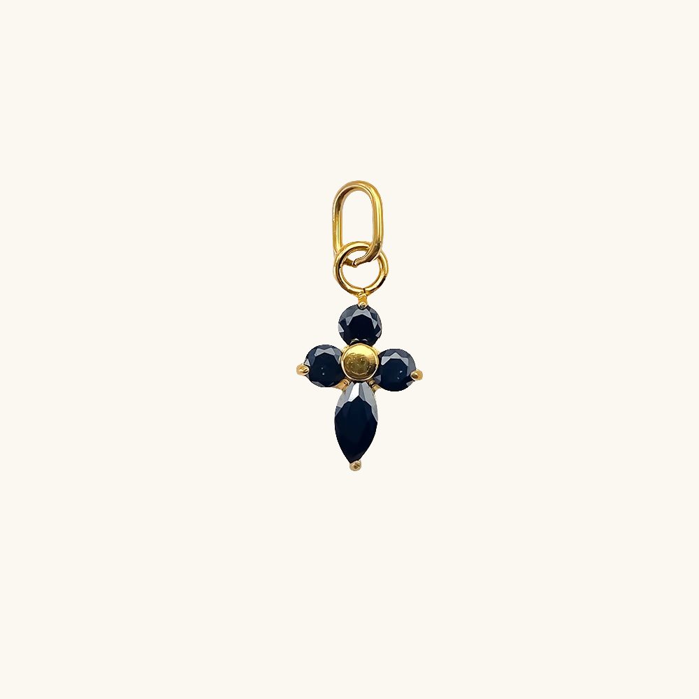 Blumen Kreuz Kleeblatt Anhänger