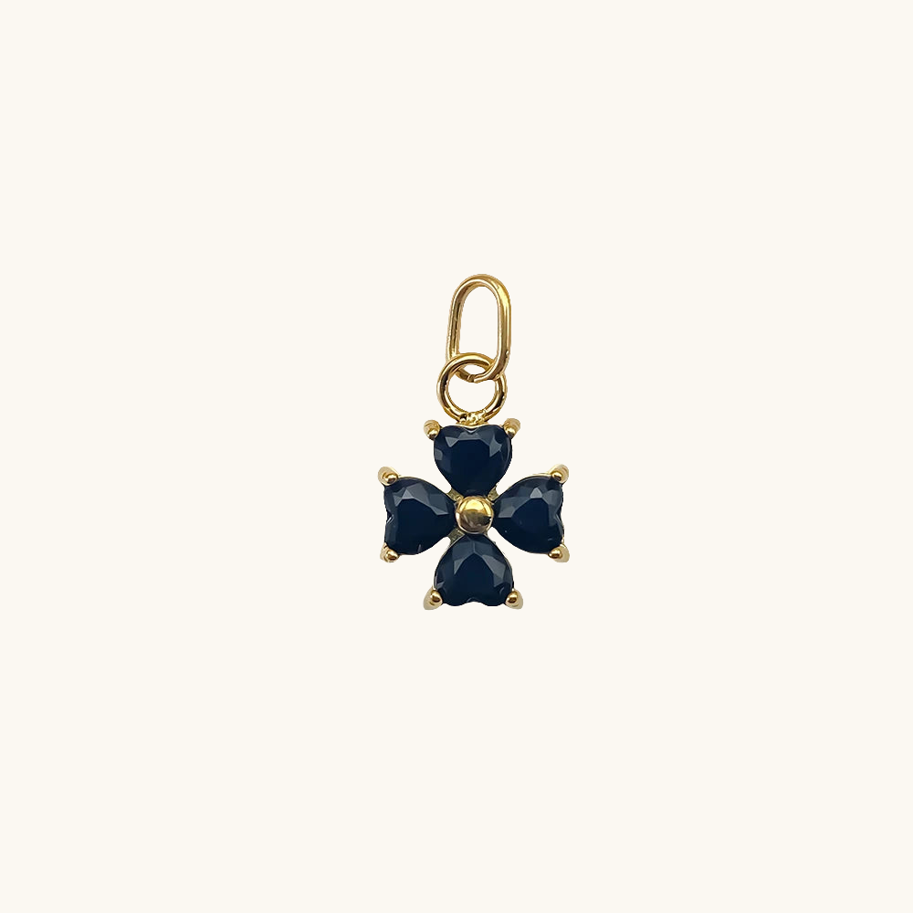 Blumen Kreuz Kleeblatt Anhänger