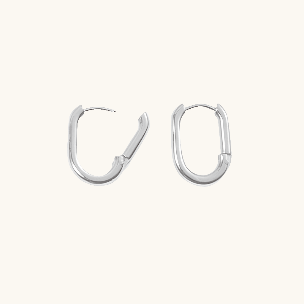 Lock Stud Ohrringe Silber - Fascina