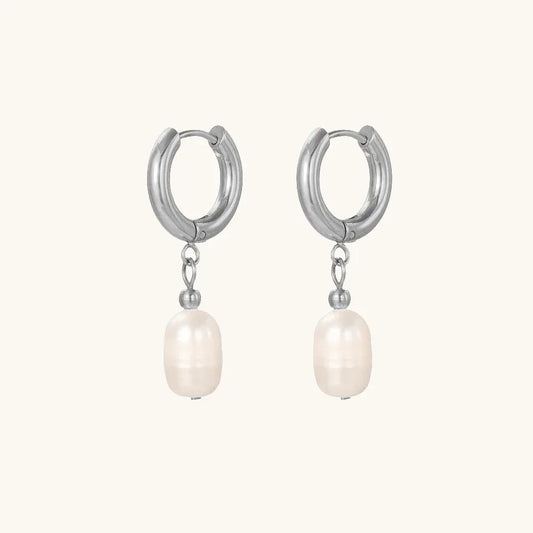 Pearl Drop Ohrringe Silber - Fascina