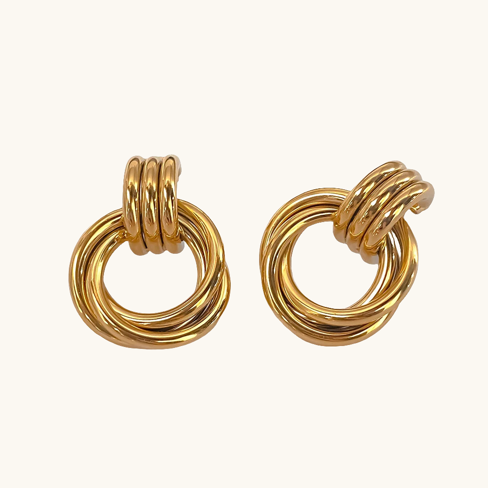 Golden Loop Statement Ohrringe
