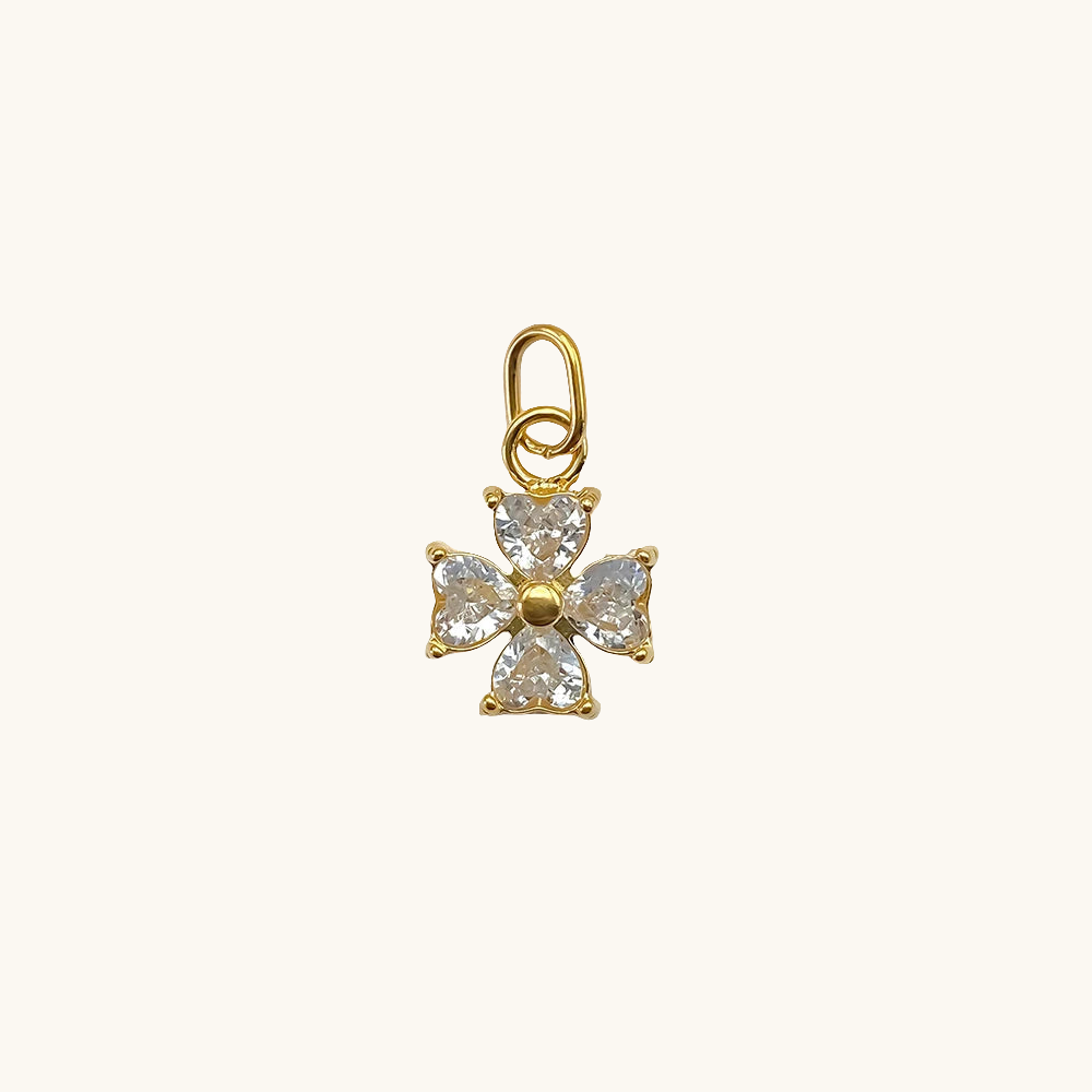 Blumen Kreuz Kleeblatt Anhänger