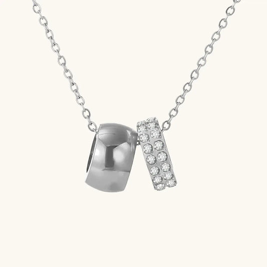 Duo Elegance Anhänger Kette Silber – Fascina