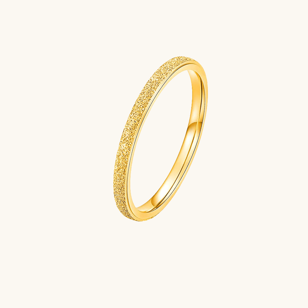 Simple Scrub Ring 2mm Gold - Fascina