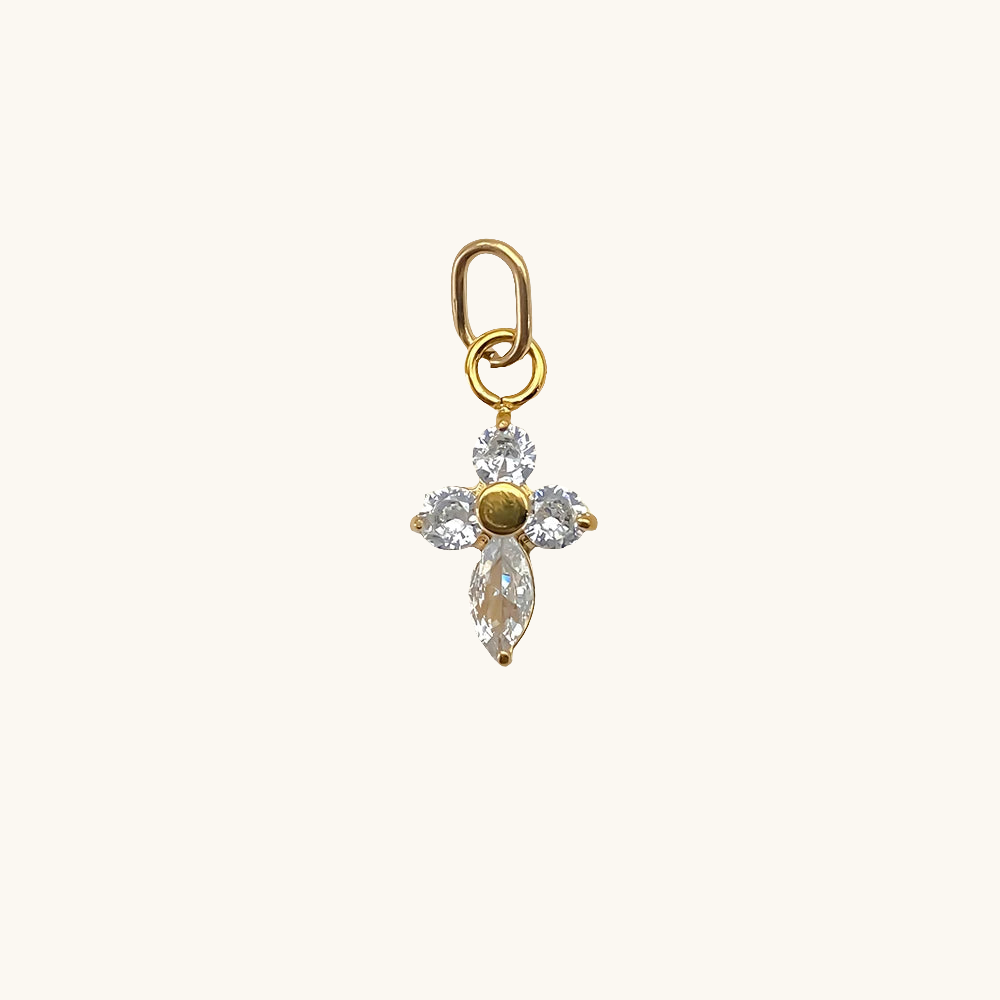 Blumen Kreuz Kleeblatt Anhänger