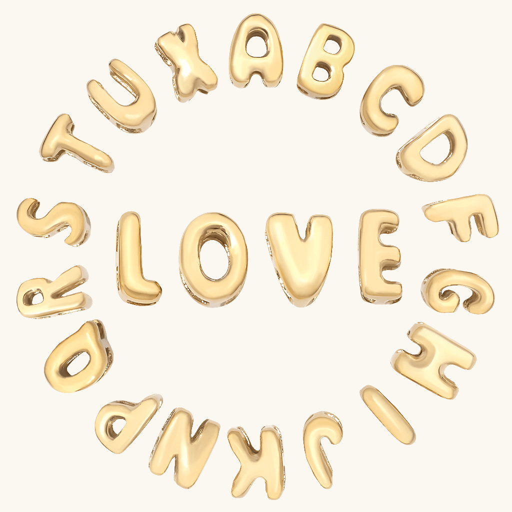 Bubble Buchstaben Anhänger A-Z LOVE - Fascina