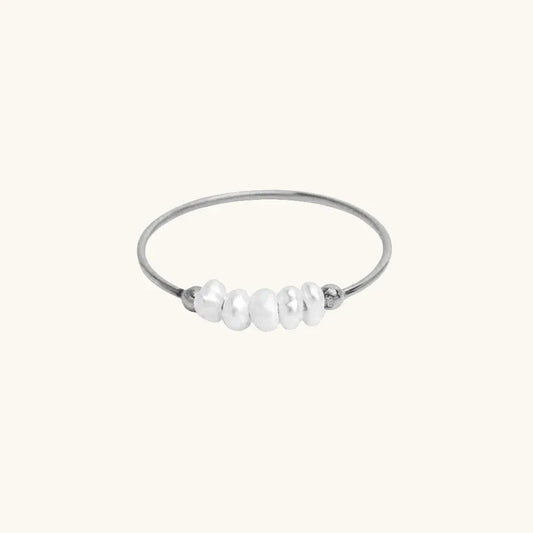 Pearl Blossom Ring Silber - Fascina