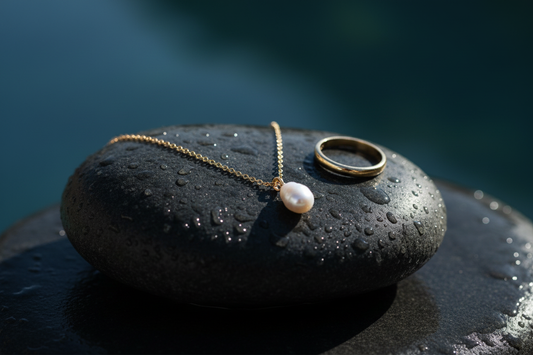 Wasserfester Schmuck – editoriales Hero-Bild für den Fascina Blog