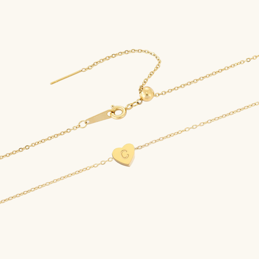 Initial Herz Buchstabenkette - Fascina Gold