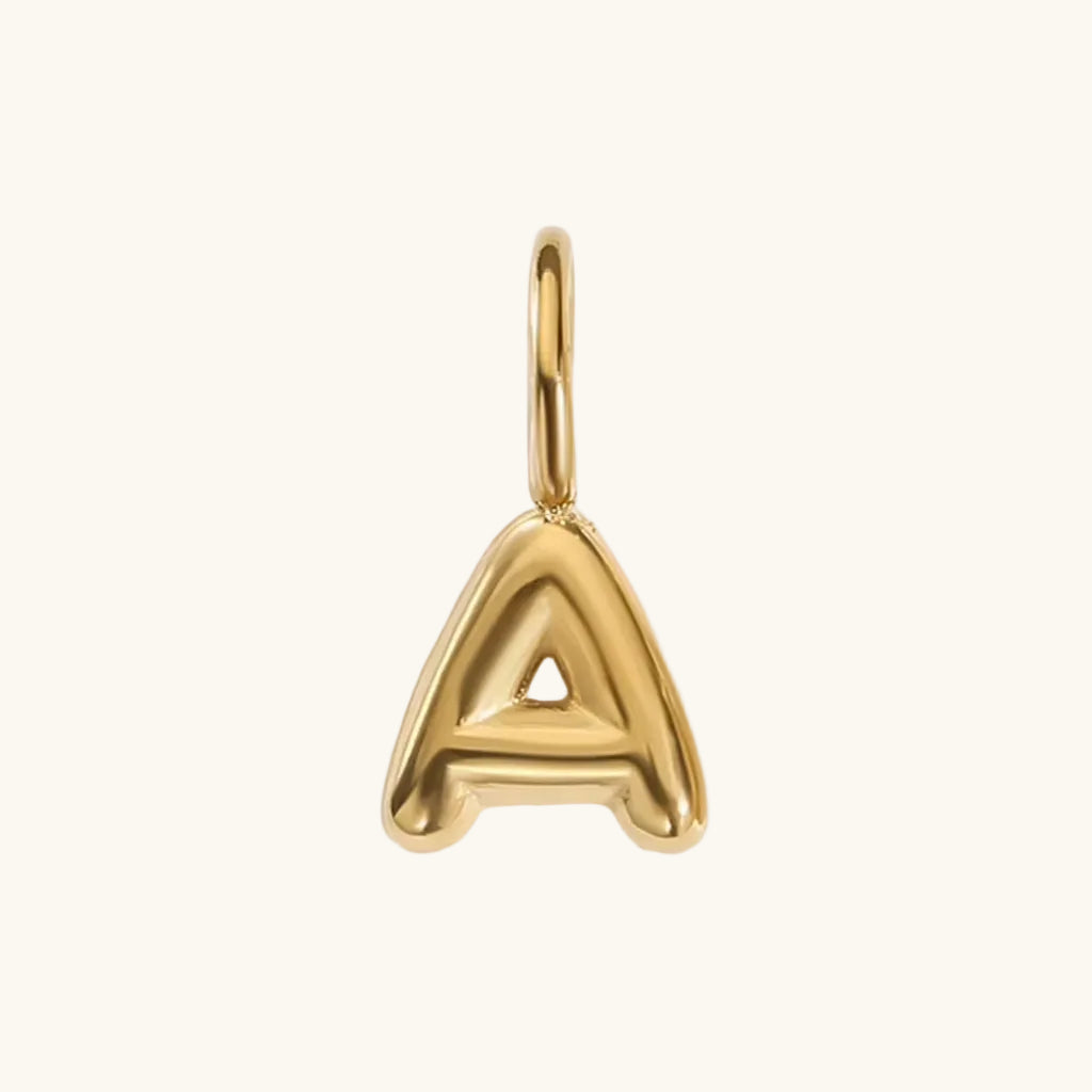 Ballon Buchstaben Anhänger Gold / A – Fascina