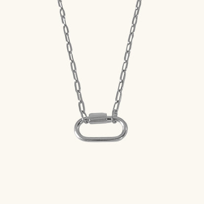 Silber / Little Link Karabiner Kette / 20x10 mm – Fascina