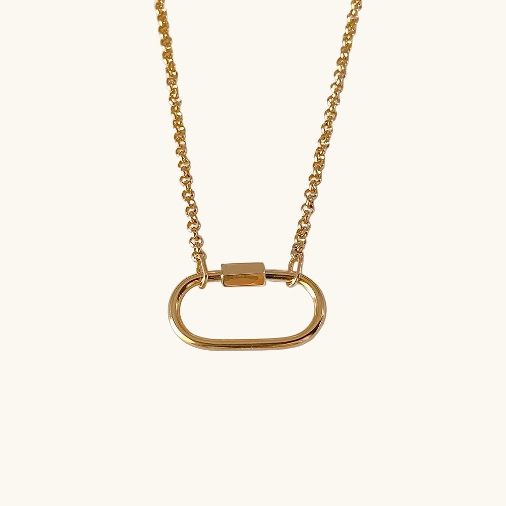 Gold / Essence Karabiner Kette / 25x13 mm – Fascina