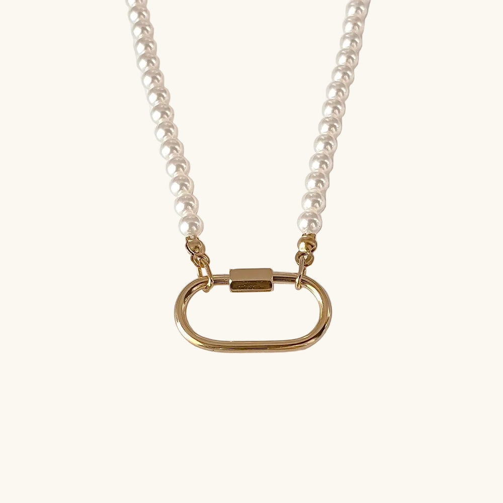 Gold / Ocean Karabiner Kette / 25x13 mm – Fascina