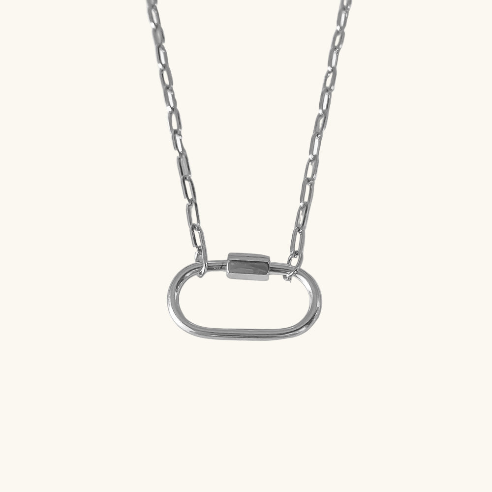 Silber / Little Link Karabiner Kette / 25x13 mm – Fascina