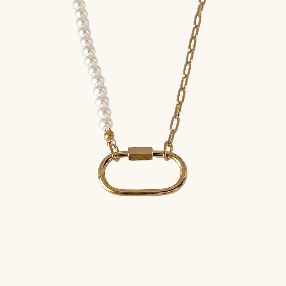 Gold / Ocean Link Karabiner Kette / 25x13 mm – Fascina