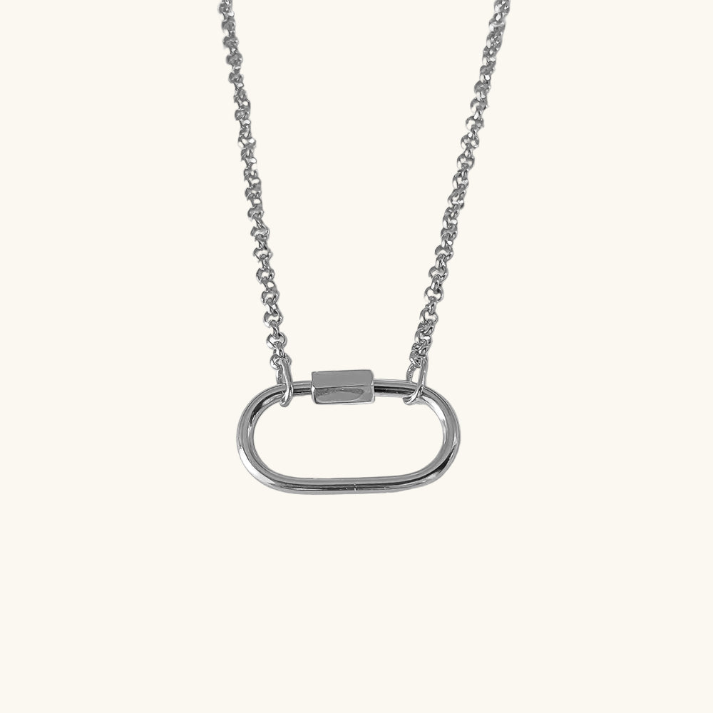 Silber / Essence Karabiner Kette / 25x13 mm – Fascina