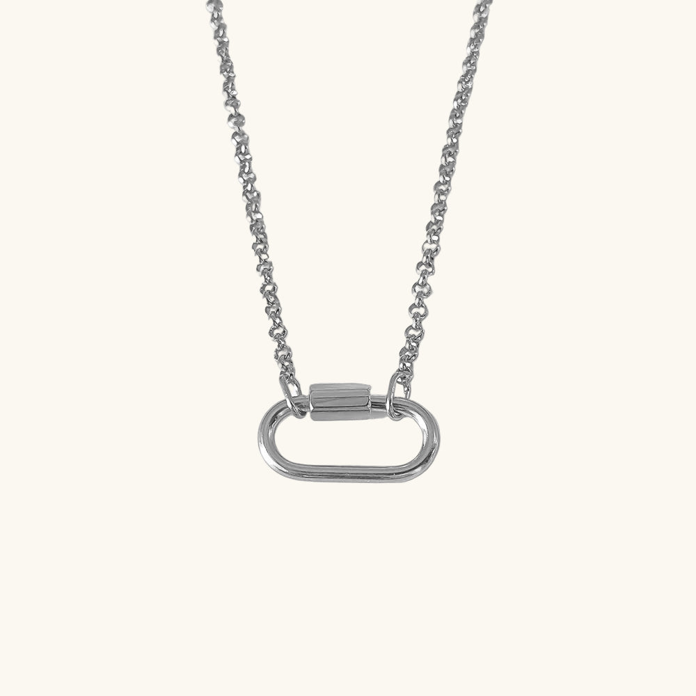 Silber / Essence Karabiner Kette / 20x10 mm – Fascina