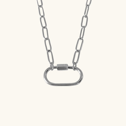 Silber / Big Link Karabiner Kette / 25x13 mm – Fascina