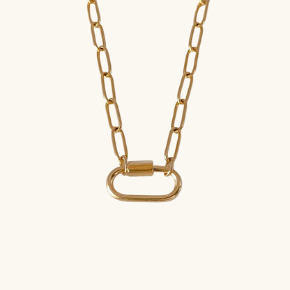 Gold / Big Link Karabiner Kette / 20x10 mm – Fascina