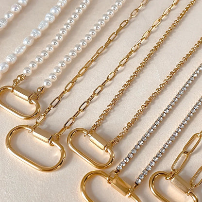 Karabiner Kette Gold – Fascina