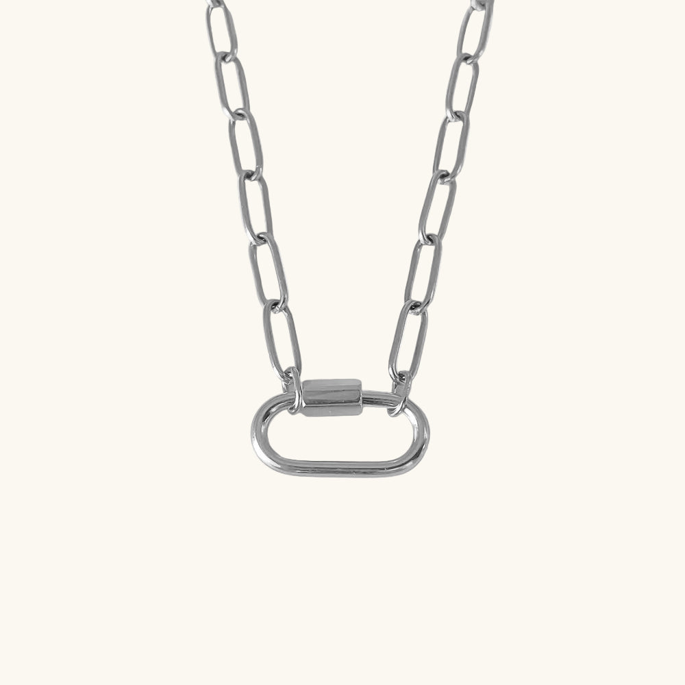 Silber / Big Link Karabiner Kette / 20x10 mm – Fascina