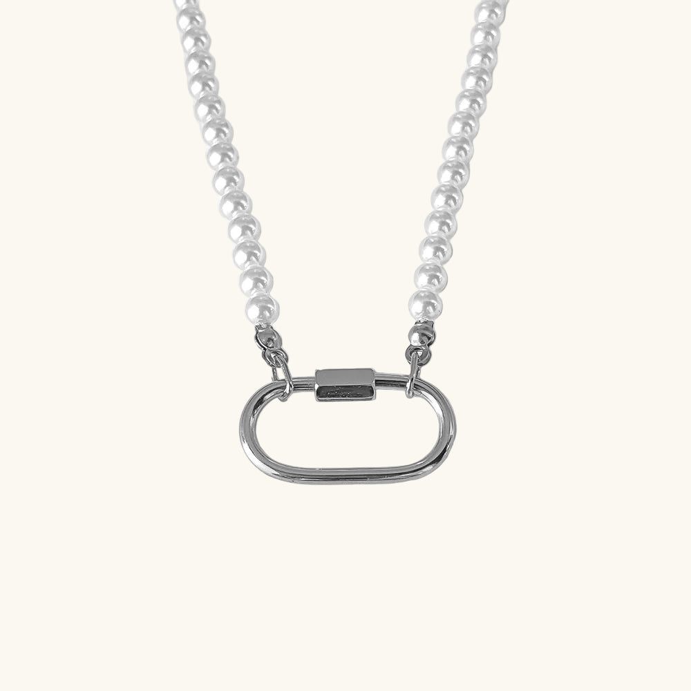 Silber / Ocean Karabiner Kette / 25x13 mm – Fascina