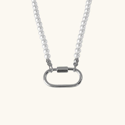 Silber / Ocean Karabiner Kette / 25x13 mm – Fascina