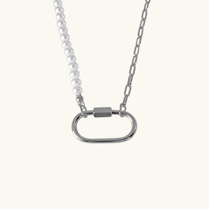 Silber / Ocean Link Karabiner Kette / 25x13 mm – Fascina