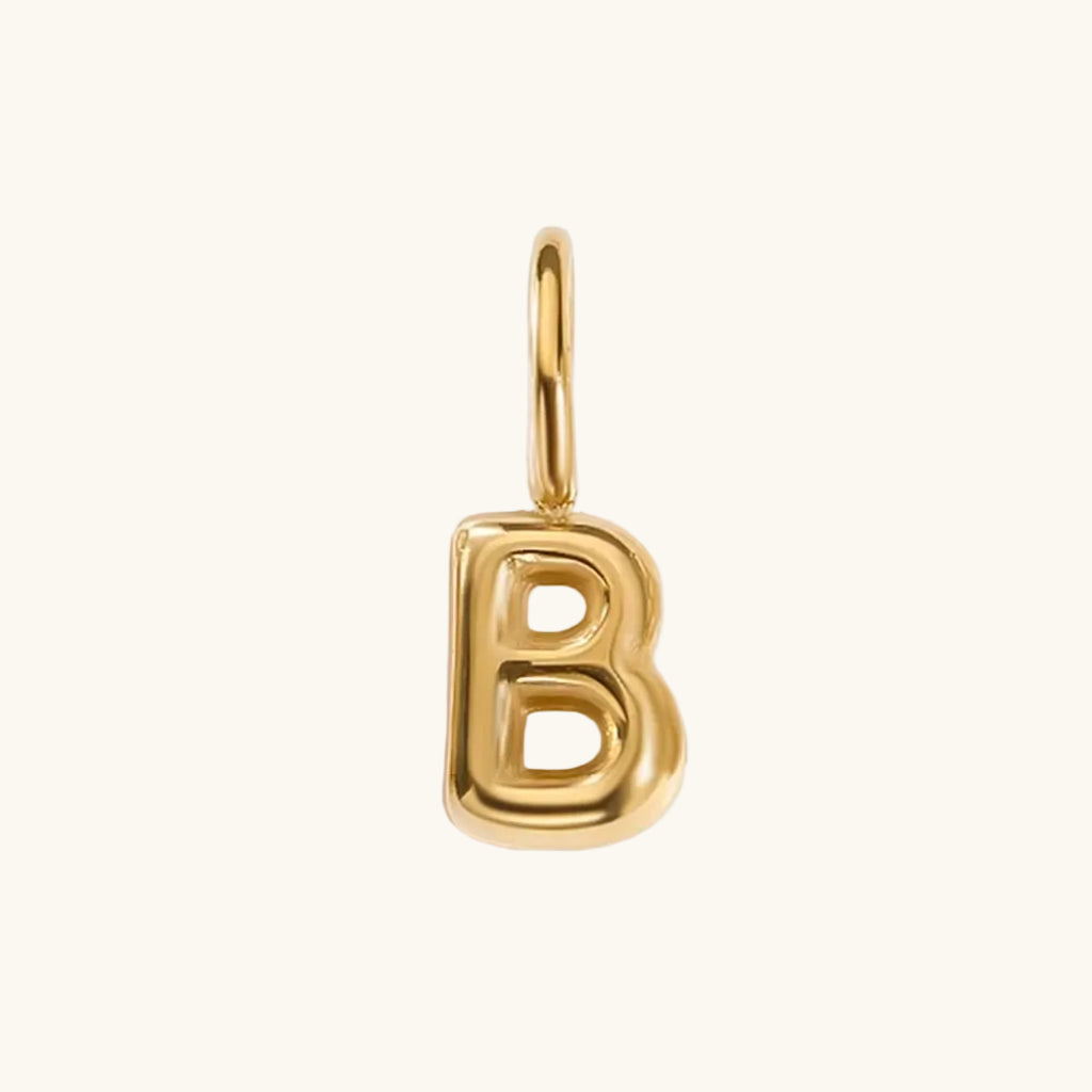 Ballon Buchstaben Anhänger Gold / B – Fascina