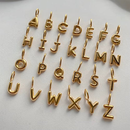 Ballon Buchstaben Anhänger Gold / A - Z – Fascina
