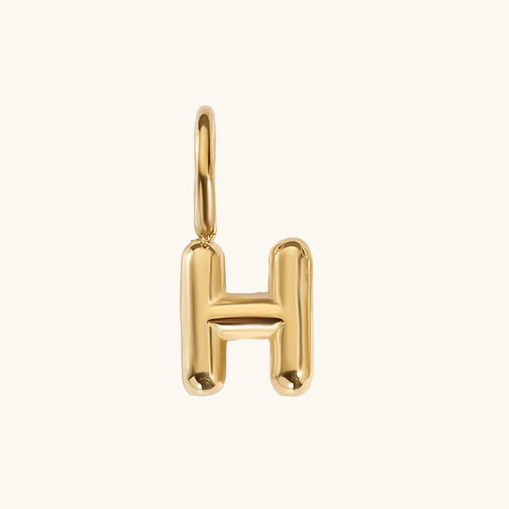 Ballon Buchstaben Anhänger Gold / H – Fascina