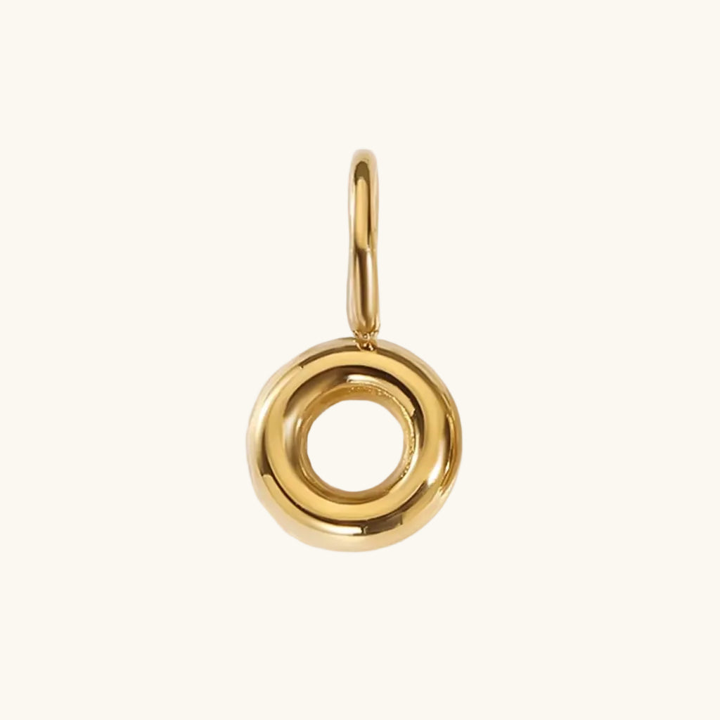 Ballon Buchstaben Anhänger Gold / O – Fascina
