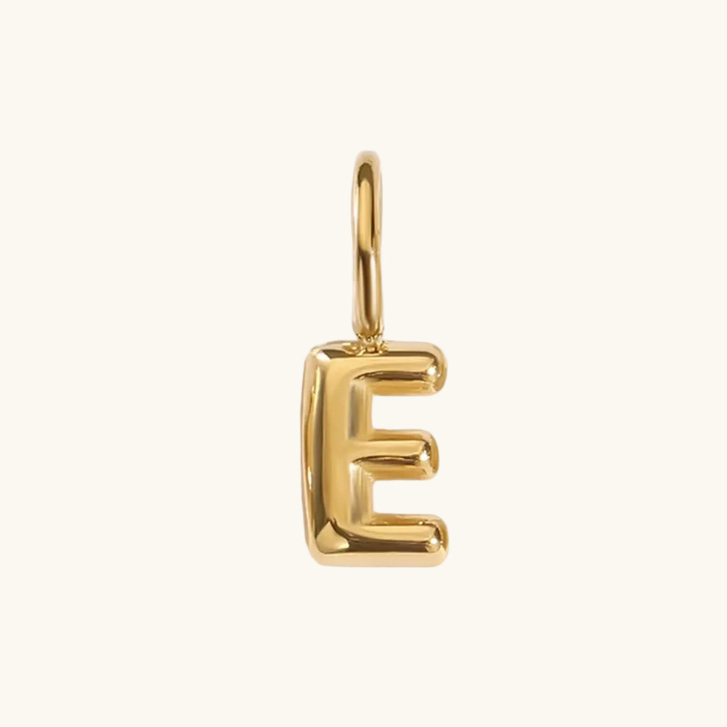 Ballon Buchstaben Anhänger Gold / E – Fascina