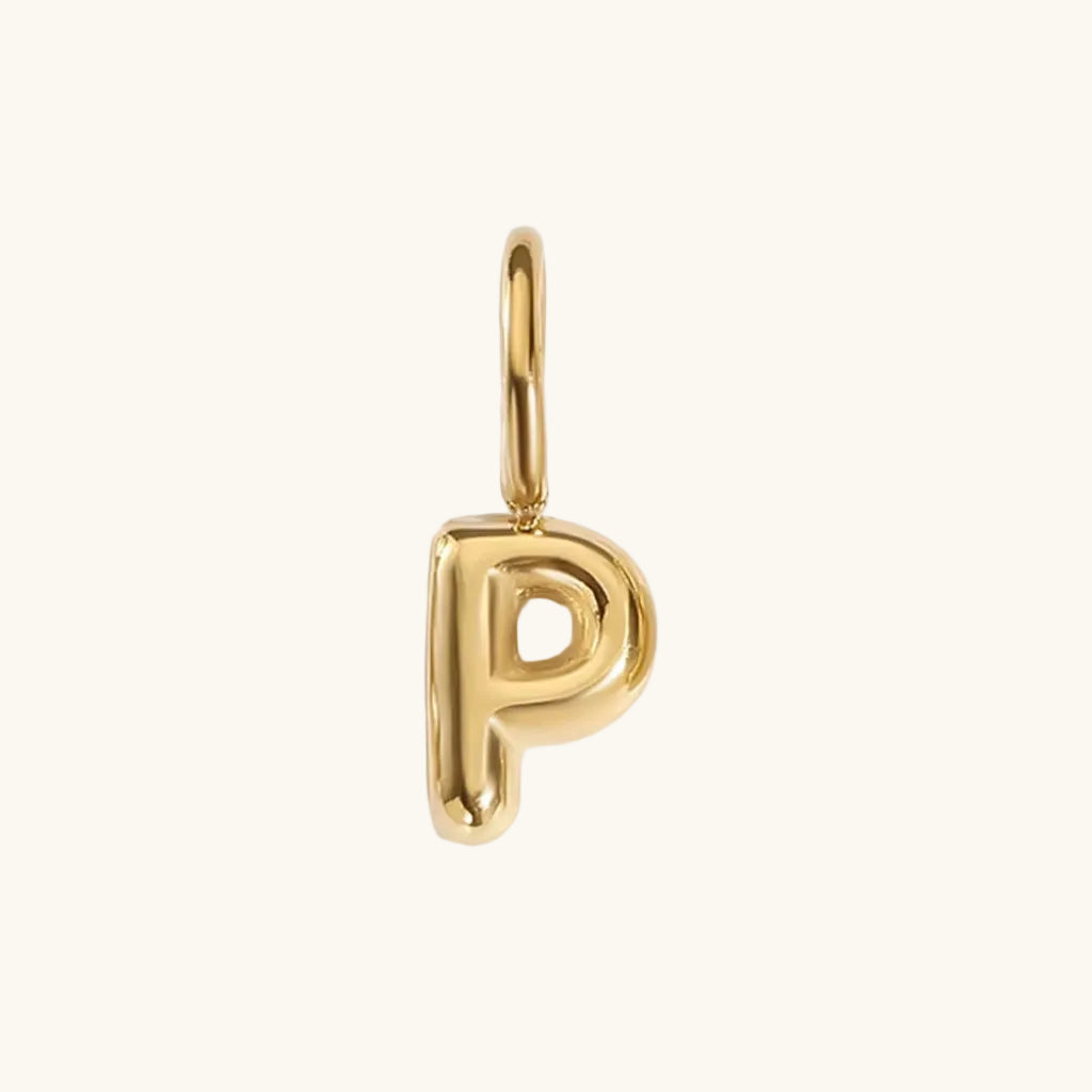 Ballon Buchstaben Anhänger Gold / P – Fascina