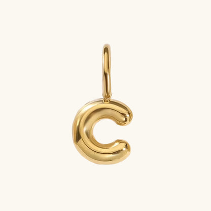 Ballon Buchstaben Anhänger Gold / C – Fascina