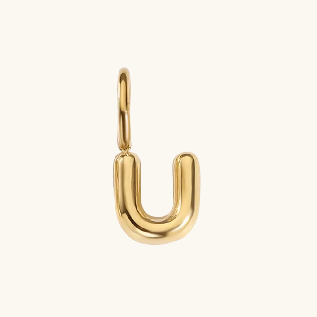 Ballon Buchstaben Anhänger Gold / U – Fascina