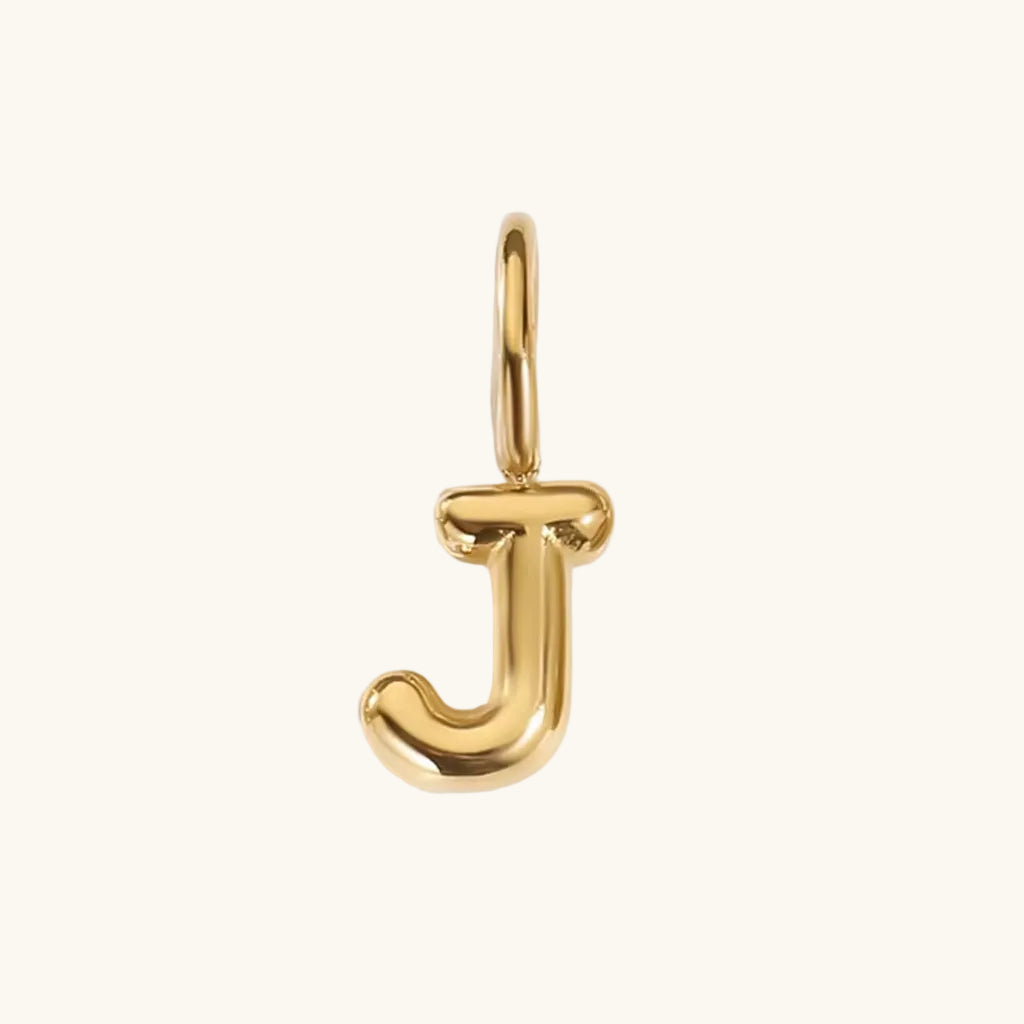 Ballon Buchstaben Anhänger Gold / J – Fascina