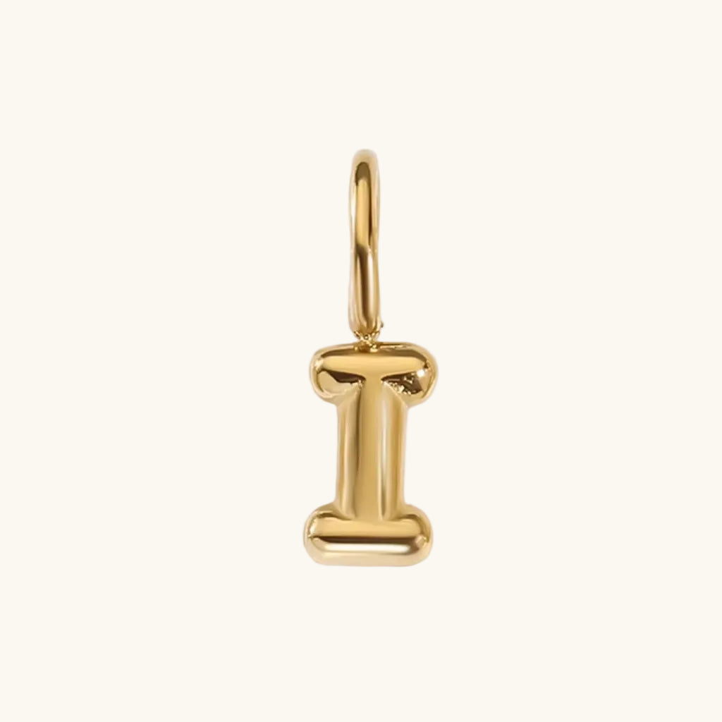 Ballon Buchstaben Anhänger Gold / I – Fascina