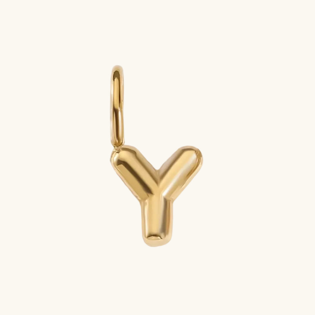 Ballon Buchstaben Anhänger Gold / Y – Fascina
